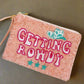 Getting Rowdy' Pink Beaded Zip Wristlet