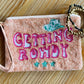 Getting Rowdy' Pink Beaded Zip Wristlet