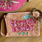 Getting Rowdy' Pink Beaded Zip Wristlet