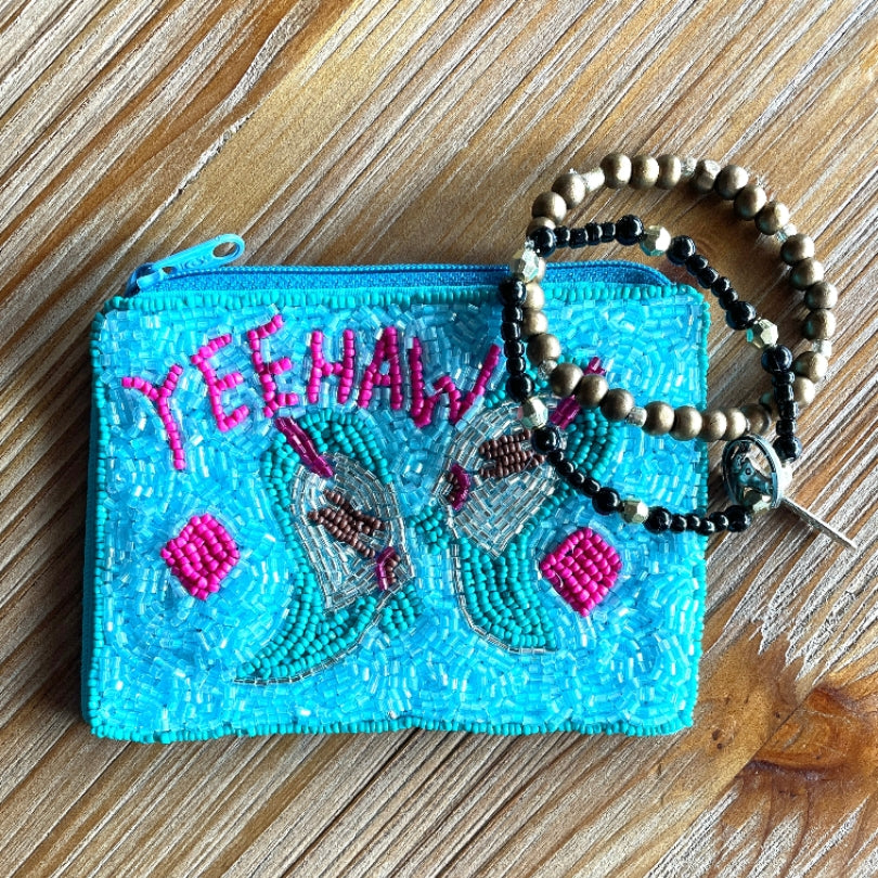 Yeehaw Beaded Zip Pouch